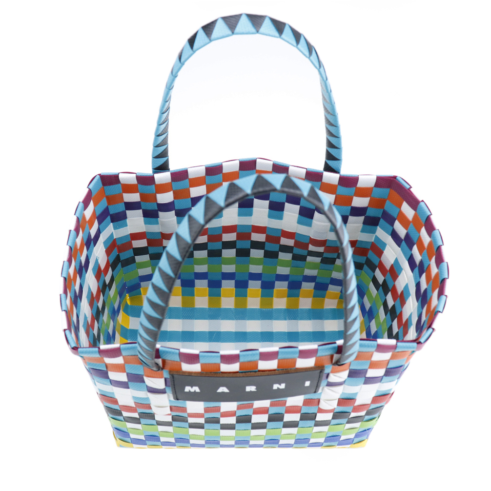 国内発送 マルニフラワーカフェ ピクニックバッグ カゴバッグ (MARNI