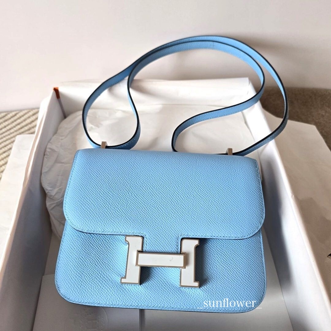 エルメス コンスタンスミニ セレステ/Sラッカー金具 (HERMES