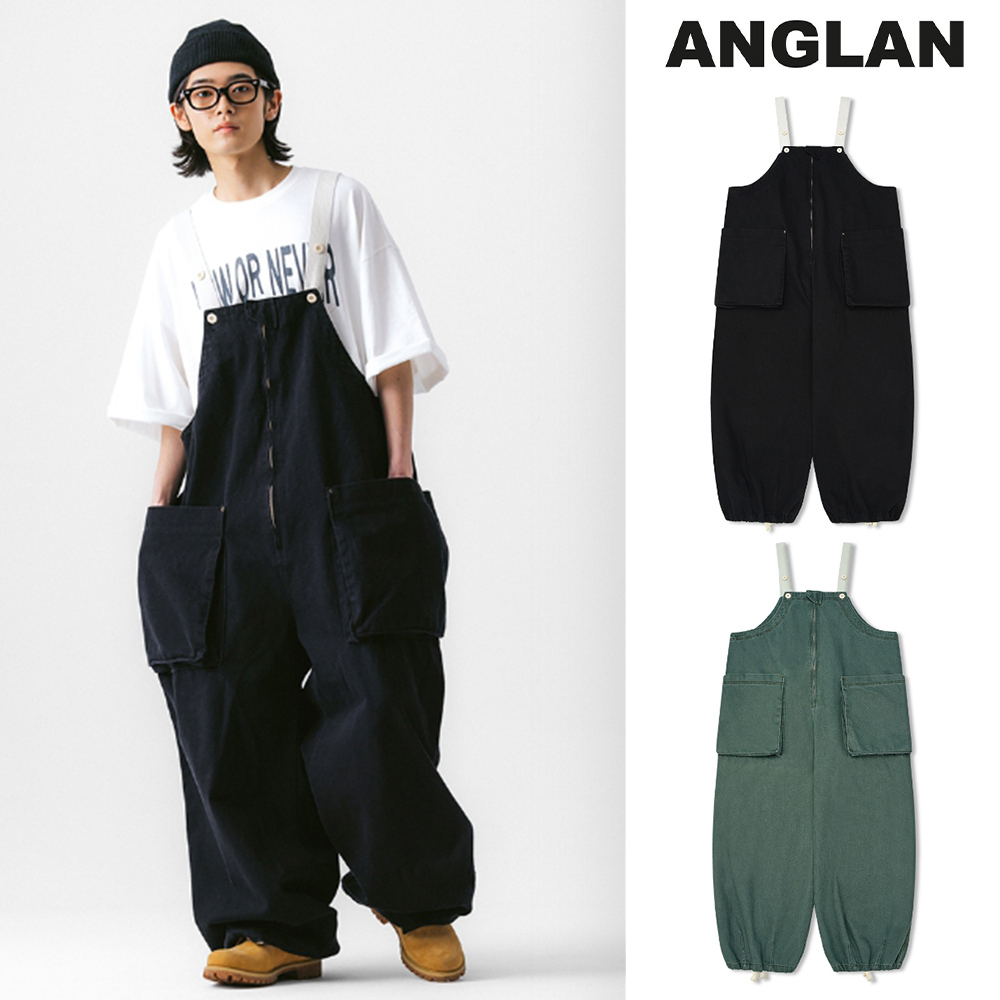 ANGLAN】24SS☆ [AG] Side Pocket Twill Balloon Overall (ANGLAN