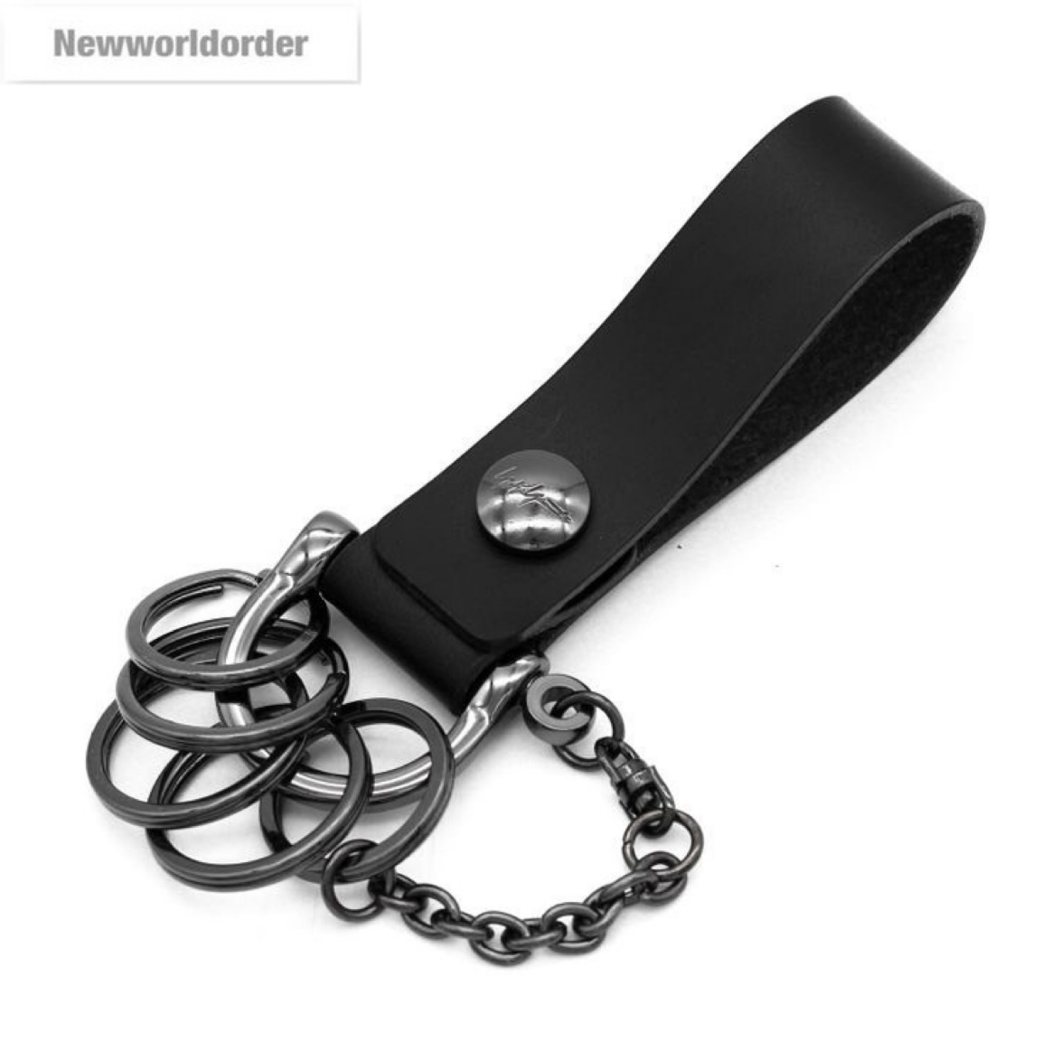 イタリアンレザー】ヨウジヤマモト 刻印キーリング (Yohji Yamamoto