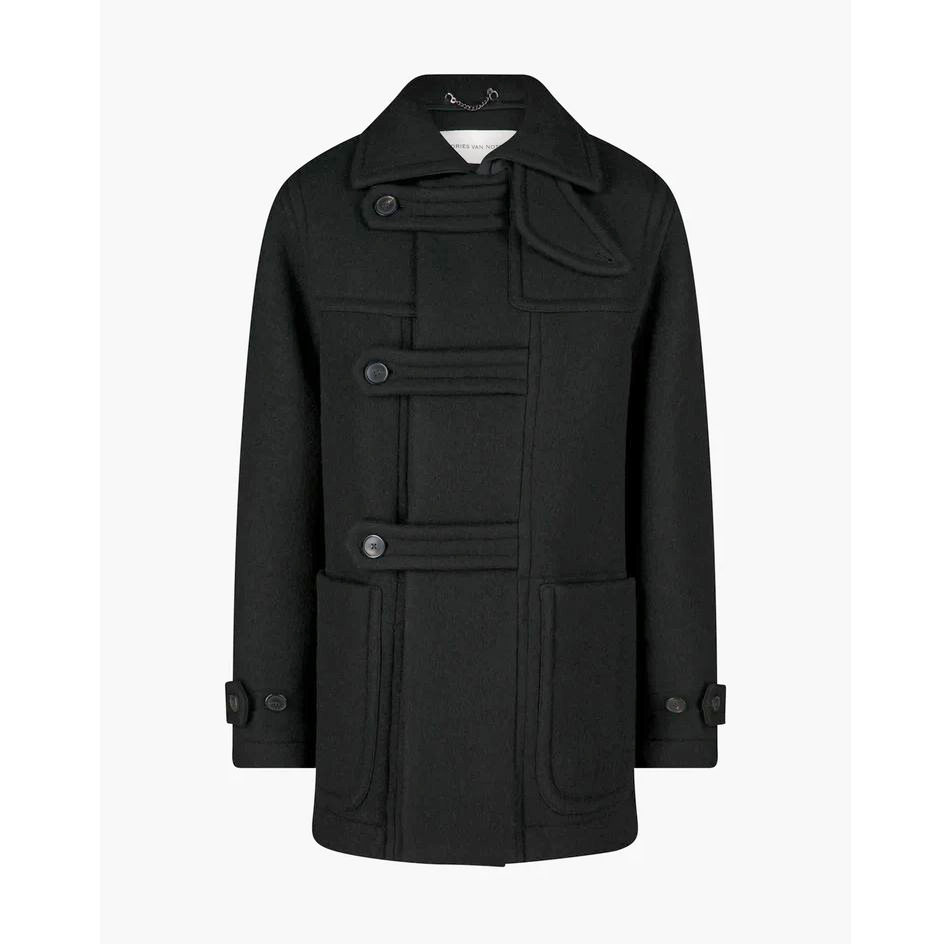 DRIES VAN NOTEN】FW24 ダッフルコート Black 送料関税込 (Dries Van