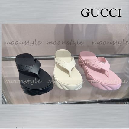 ピンク系 GUCCI(グッチ) サンダル・ミュール(レディース) - ブランド