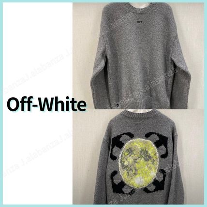 グレー（灰色）系 Off-White(オフホワイト) ニット・セーター(メンズ