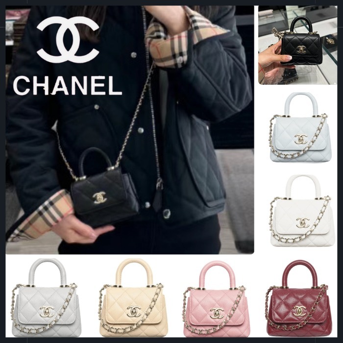 24K◇CHANEL ミニココハンドル ハンドバッグ 11cm マイクロ (CHANEL