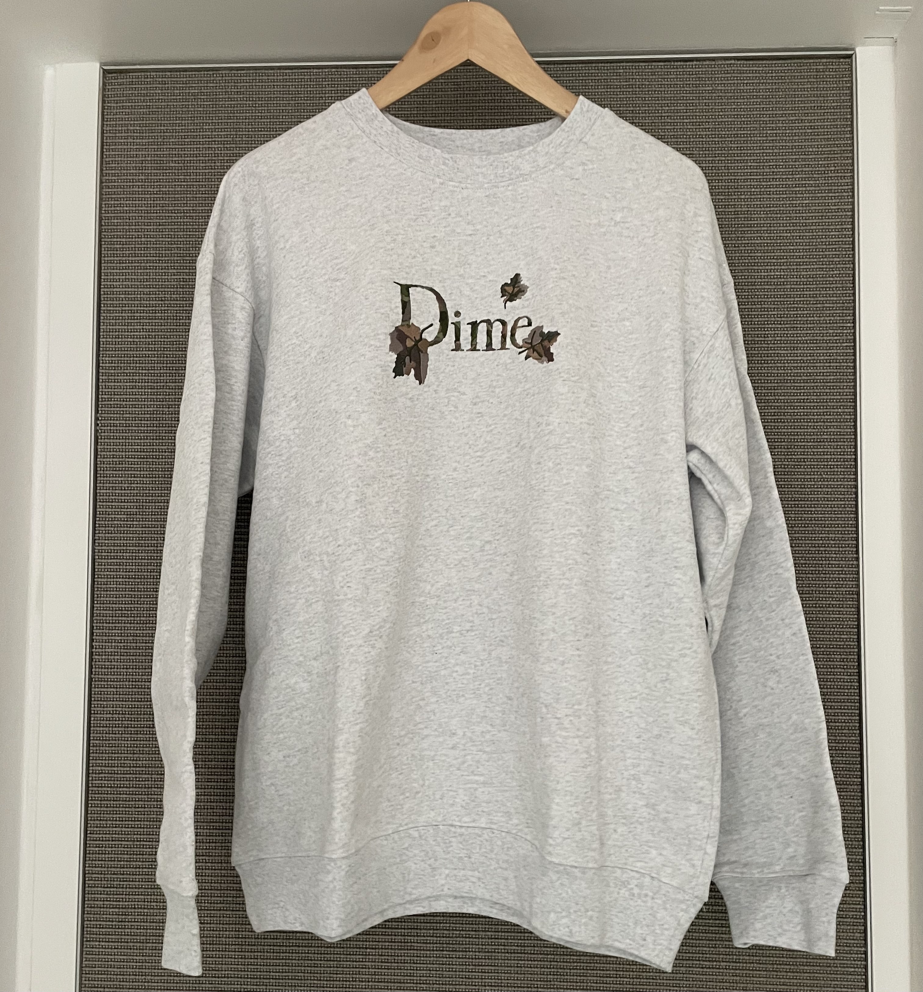 DIME】ダイム CLASSIC LEAFY CREW 刺繍リーフ ロゴ スウェット