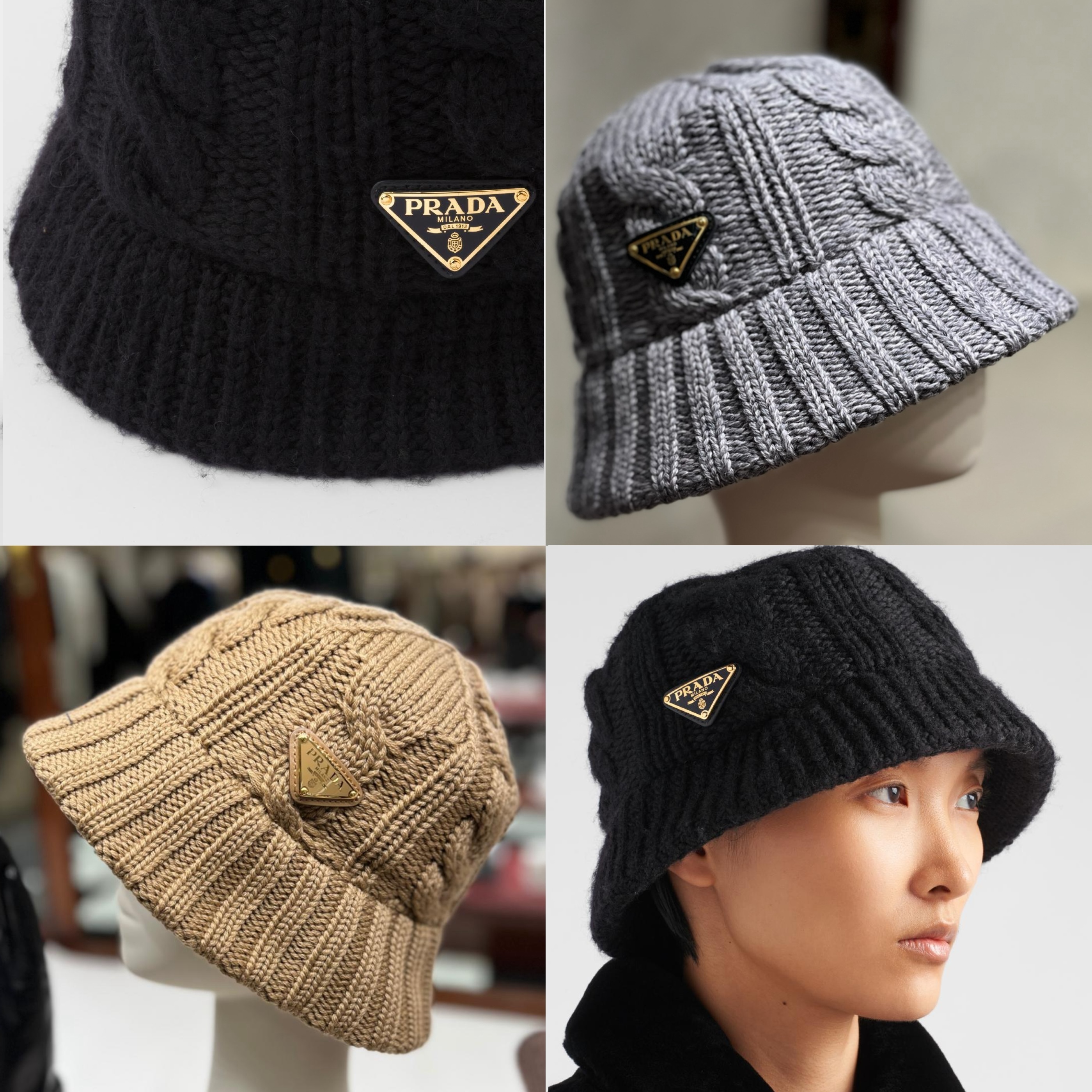 PRADA【入手困難】☆ウール☆ バケットハット☆ 全色 (PRADA/ハット