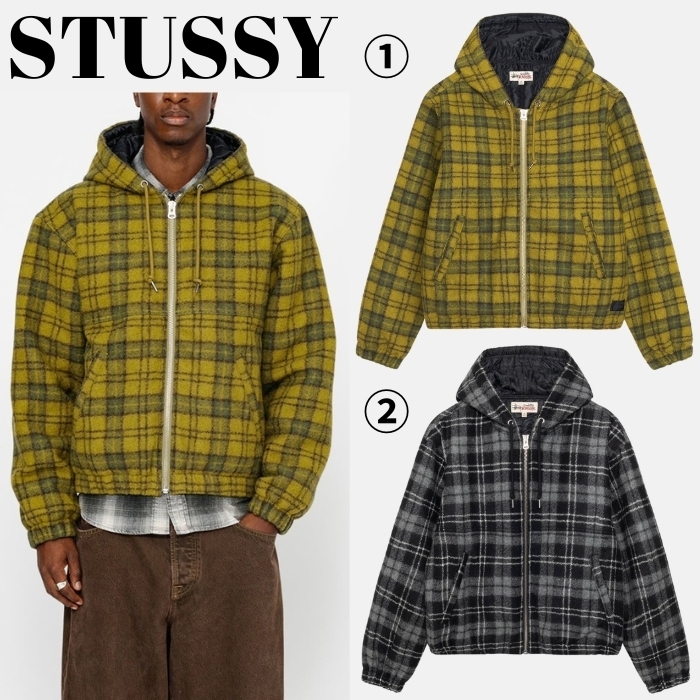 STUSSY】☆ジャケット☆ WORK JACKET WOOL PLAID (STUSSY/ジャケット