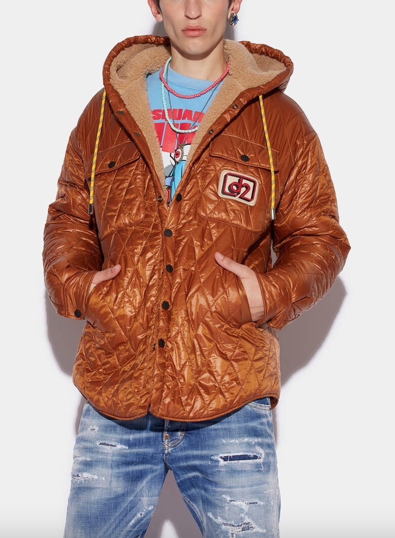 DSQUARED2◇ロゴ キルティング ジャケット Quilted Hooded (D SQUARED2