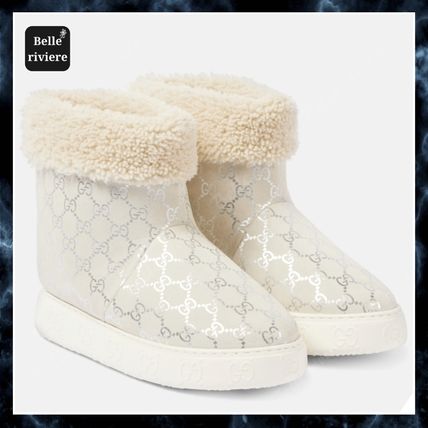 ホワイト（白）系 GUCCI(グッチ) ショートブーツ・ブーティ(レディース