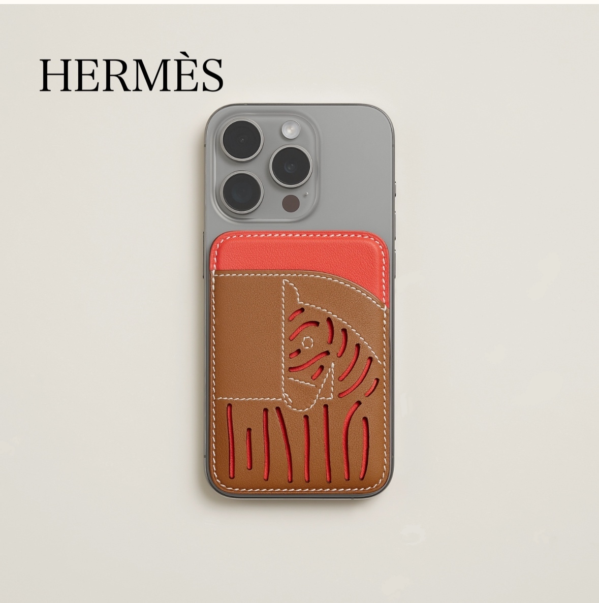 HERMES】Magsafe iPhone カードケース / ゼブラ (HERMES/テック