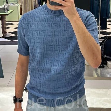 ブルー（青）系 L FENDI(フェンディ) ニット・セーター(メンズ