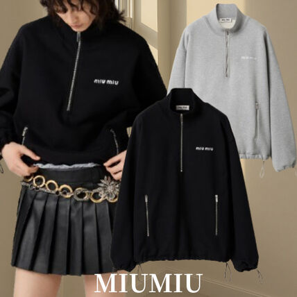 MiuMiu◇コットン フリース ジッパー スウェットシャツ (MiuMiu