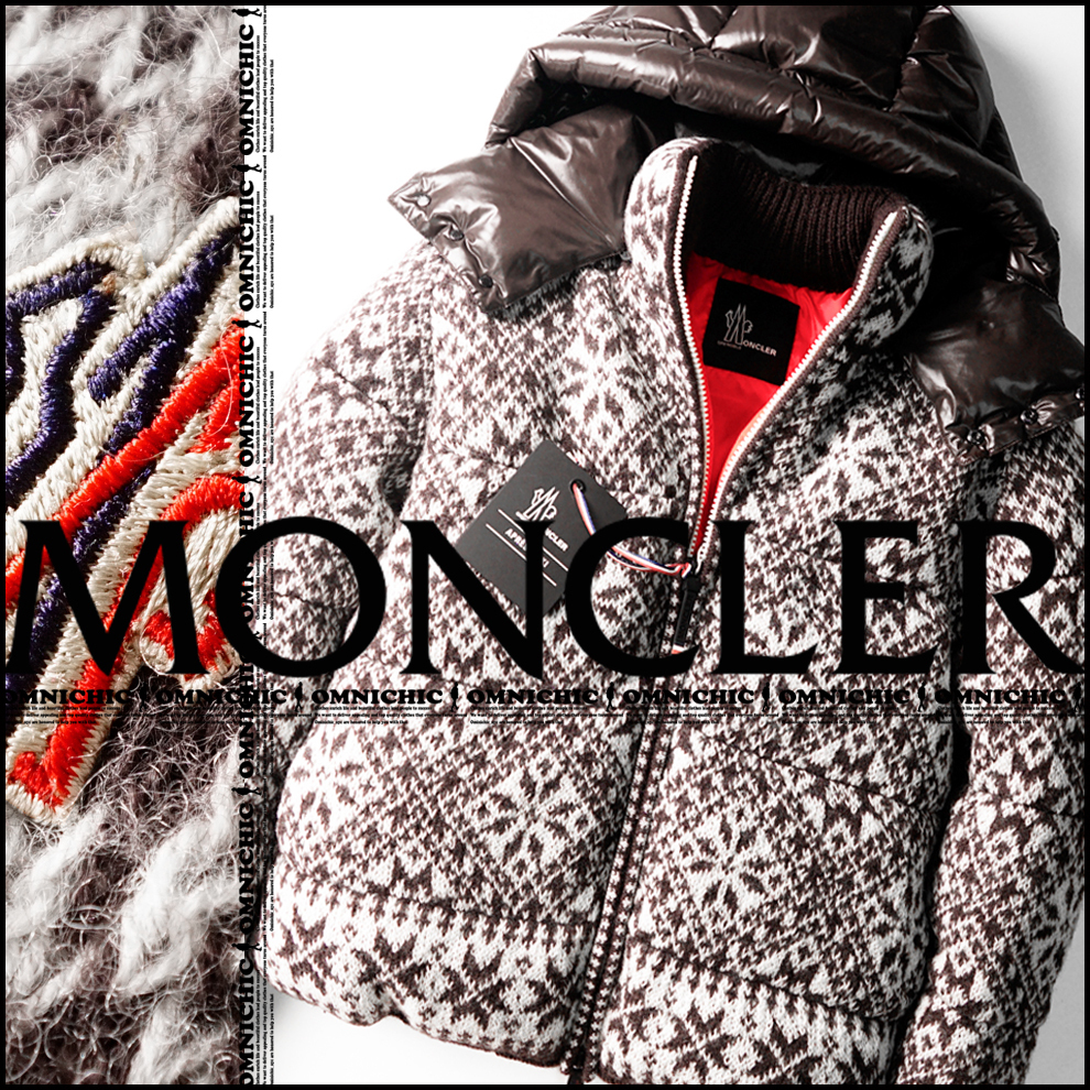 MONCLER モンクレール ノルディック雪柄ニットダウンジャケット