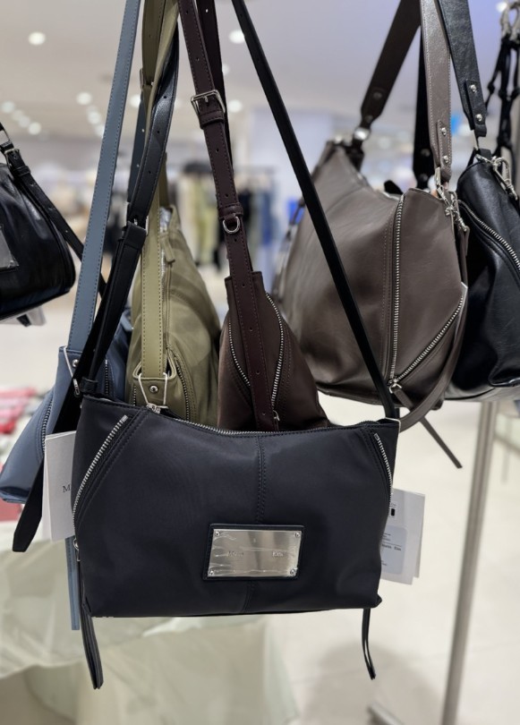 ☆MATIN KIM☆SIDE ZIPPER FABRIC TWO WAY BAG バッグ 韓国発 (Matin