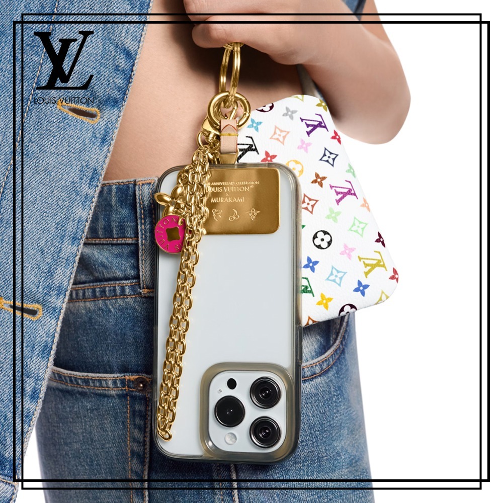 村上隆コラボ【Louis Vuitton】LV TM フォンホルダー ストラップ