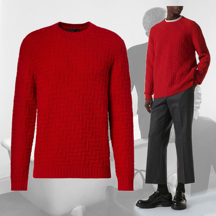 レッド（赤）系 XL以上 PRADA(プラダ) ニット・セーター(メンズ