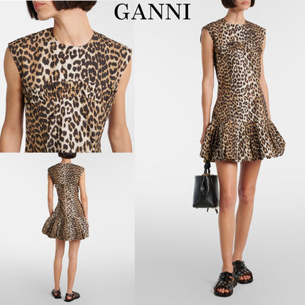 レオパード（ヒョウ柄） Ganni(ガニー) ワンピース・オールインワン