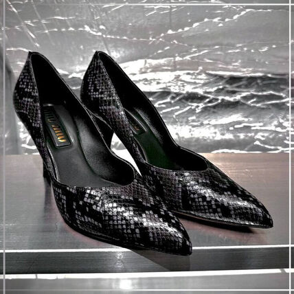 ミュウミュウ パンプス 25cm カーキ 緑 パンプス グリーン（緑）系