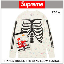 Supreme】☆Hanes Bones Thermal Crew Floral - 25FW☆ (Supreme/T