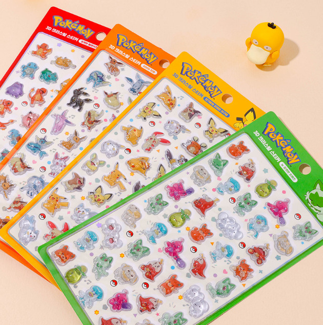 韓国限定 公式 ポケモン ドロップシール スティッカー 4枚セット