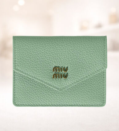 ブルー（青）系 MiuMiu(ミュウミュウ) カードケース・名刺入れ