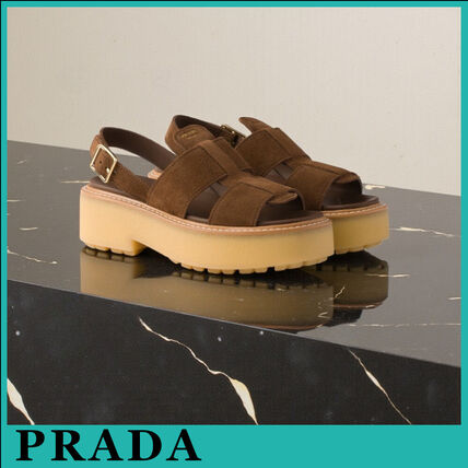 スエード PRADA(プラダ) サンダル・ミュール(レディース) - ブランド
