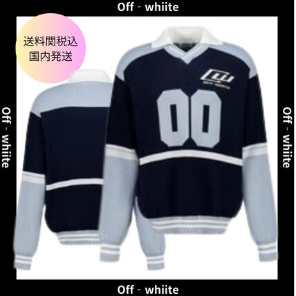 ブルー（青）系 Off-White(オフホワイト) ニット・セーター(メンズ