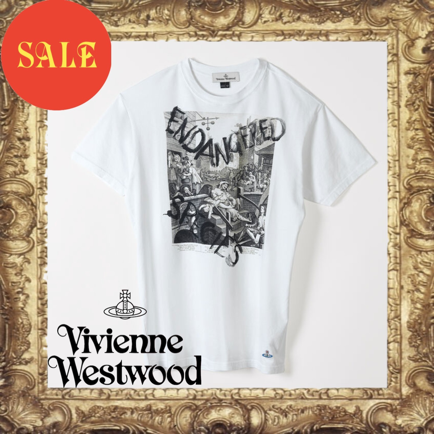 ☆名画☆Vivienne Westwood ホガース GIN LANE Tシャツ (Vivienne