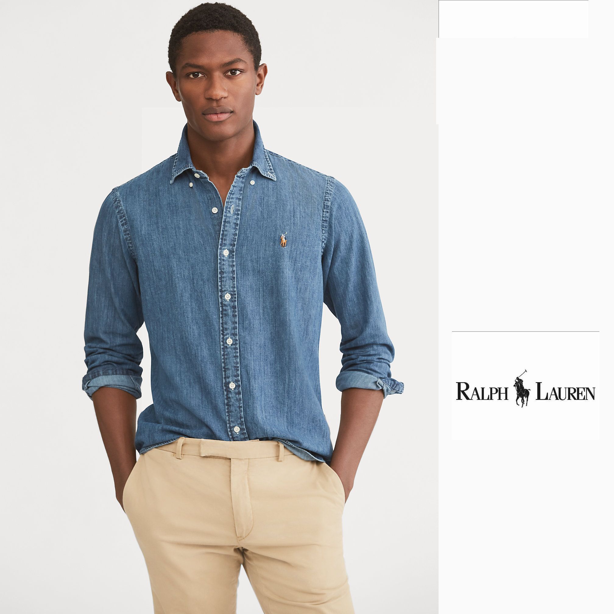 新作セール ポロラルフローレンクラシックフィットデニムシャツ (Ralph