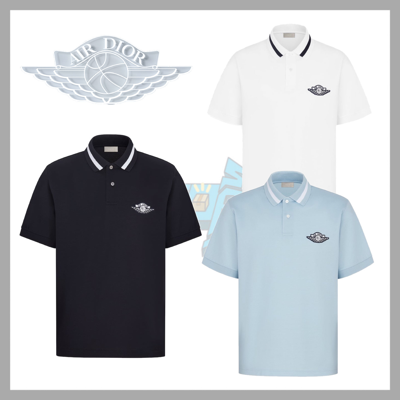 AirDior】Dior x NIKE Jordan ウィングロゴ ポロシャツ (Dior