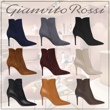 レッド（赤）系 Gianvito Rossi(ジャンヴィト ロッシ) ショートブーツ