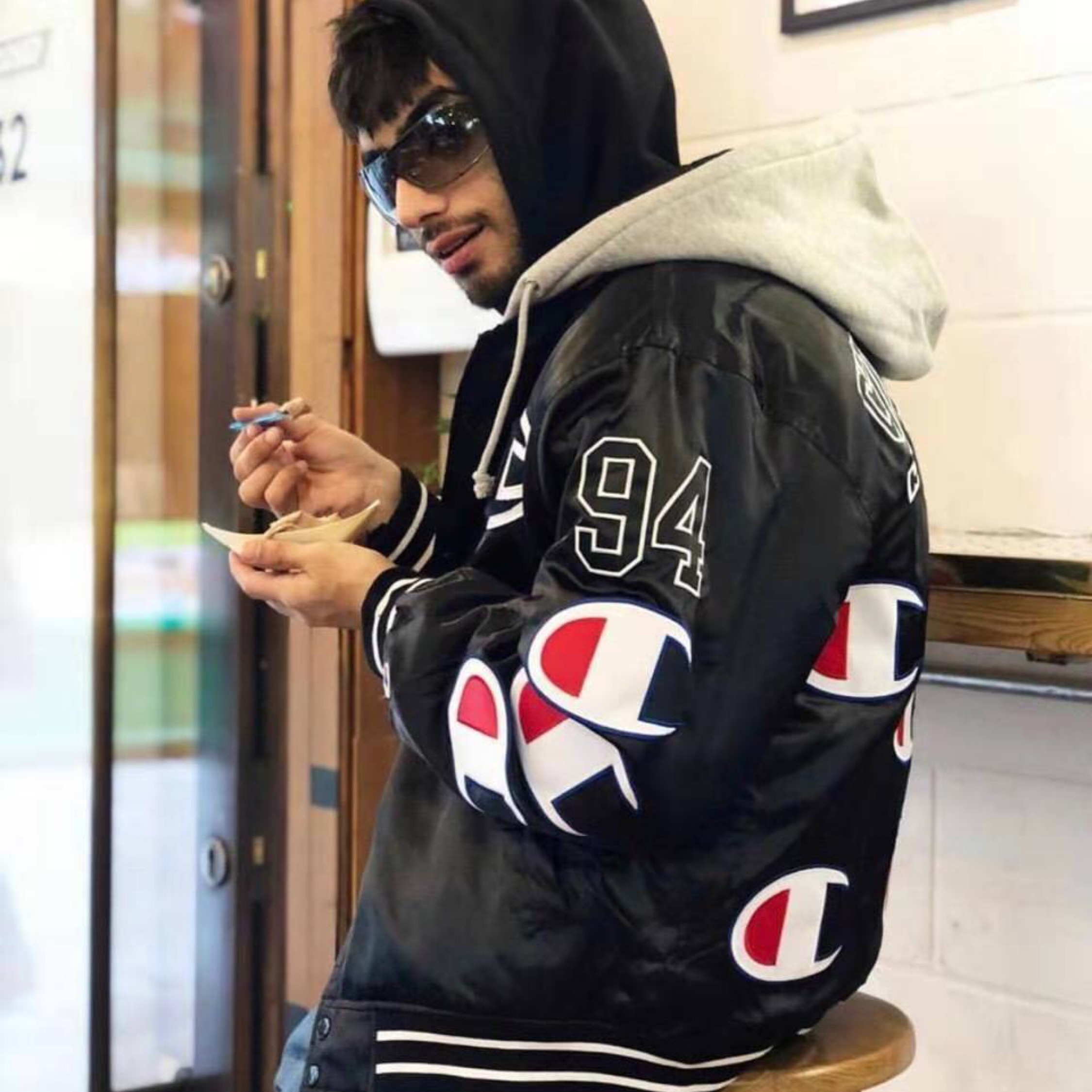 Supreme Champion Hooded Satin Varsity Jacket シュプリーム (Supreme