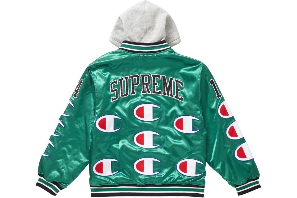 Supreme Champion Hooded Satin Varsity Jacket シュプリーム (Supreme