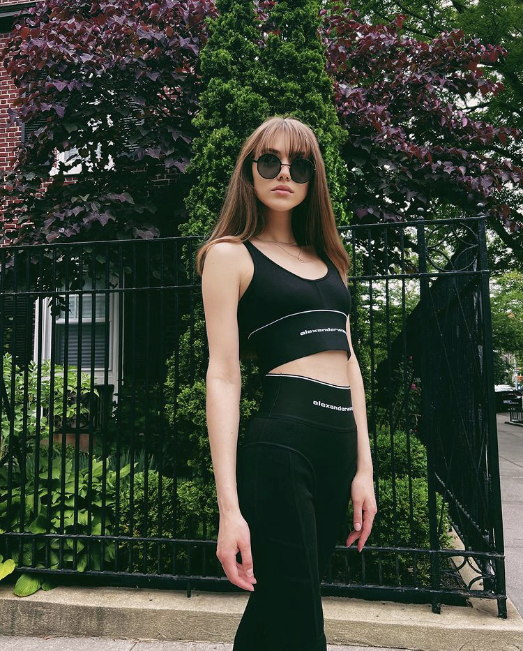 alexanderwang】logo bra ロゴ 見せ ブラ トップ コットン (Alexander