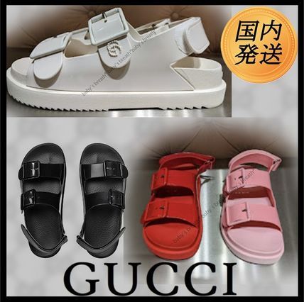 レッド（赤）系 22cm GUCCI(グッチ) サンダル・ミュール(レディース