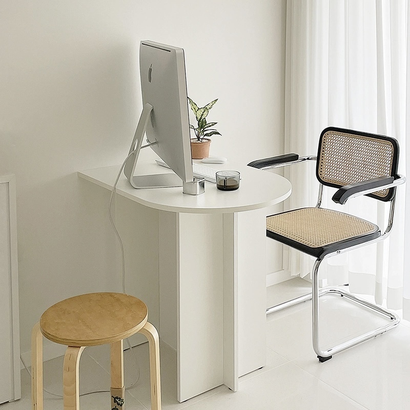 woodray】ホームカフェ 半楕円 テーブル 800(2色) (woodray/机