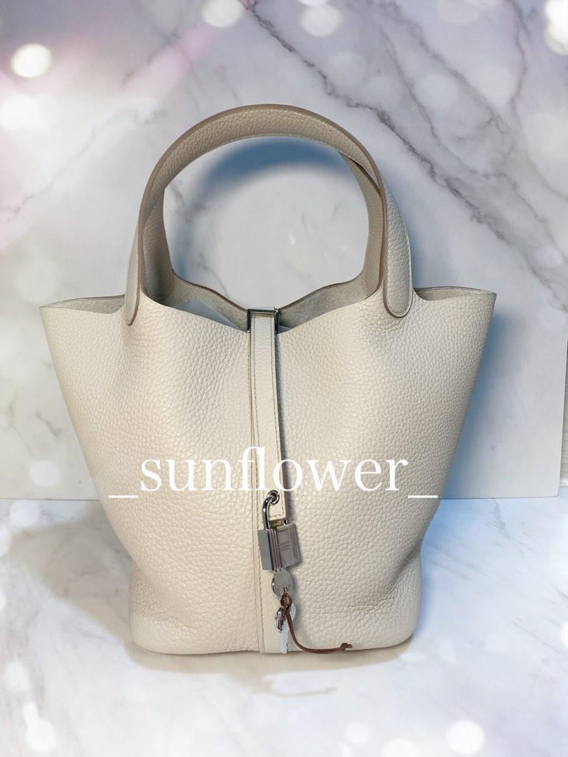 エルメス ピコタンロックMMサイズ ベトン/シルバー金具 (HERMES