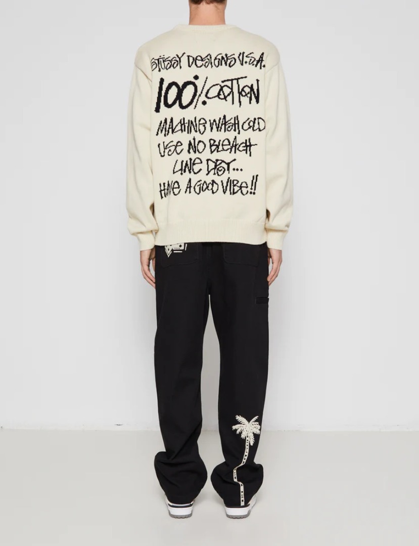 ☆送料・関税込☆STUSSY☆Stussy Care Label Sweater NATURAL