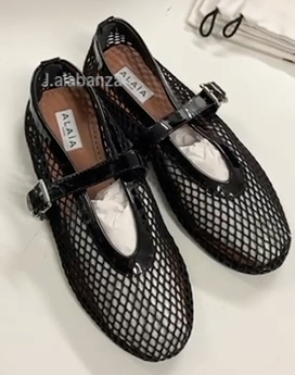 アライア☆フィッシュネットバレエシューズ (ALAIA/フラットシューズ