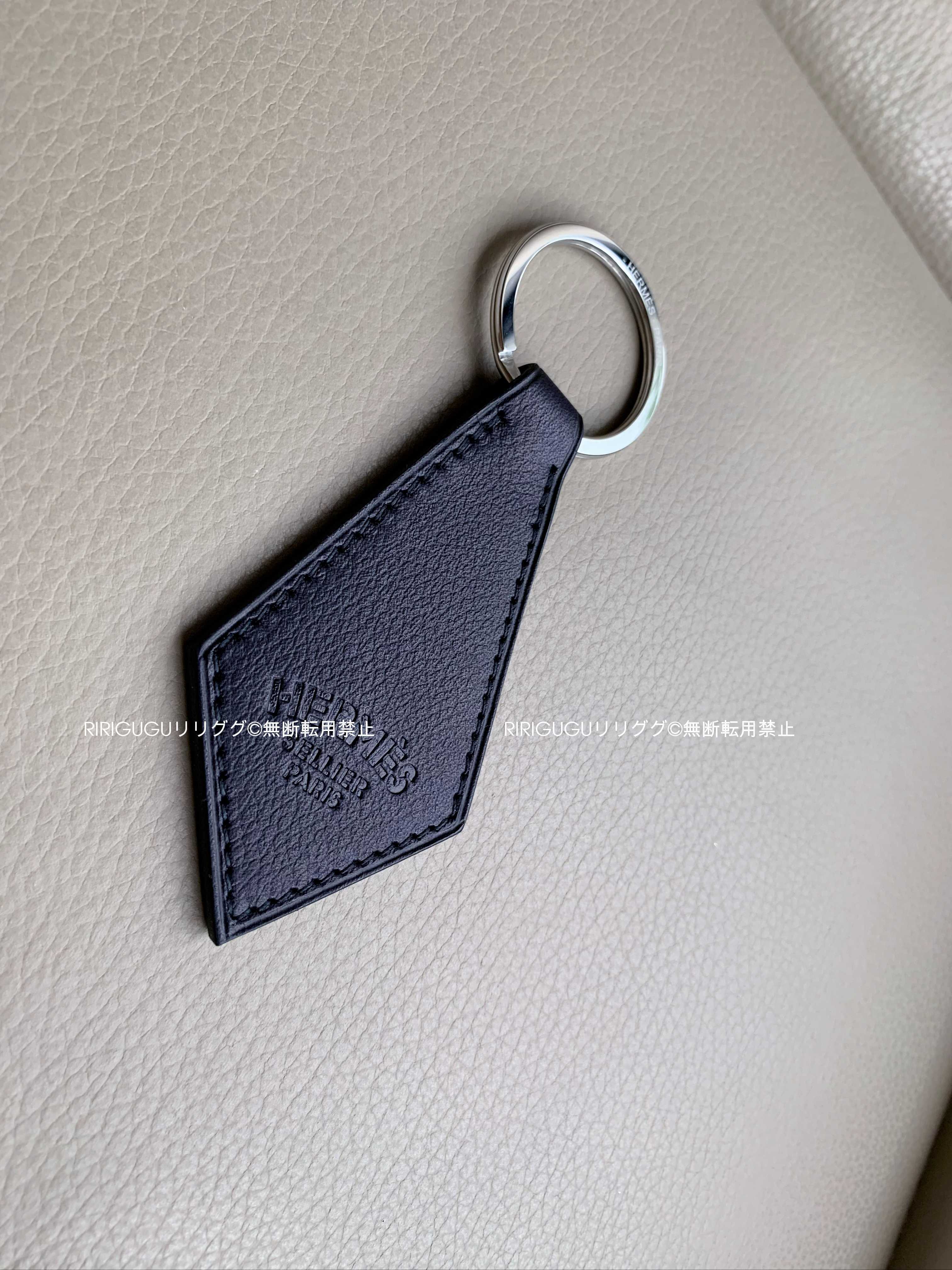 エルメス)《タブ》キーリング/キーホルダー☆ブルーインディゴ (HERMES