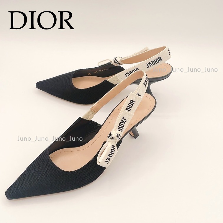 DIOR パンプス J'ADIOR スリングバック リボン 刺繍 ☆国内発送 (Dior