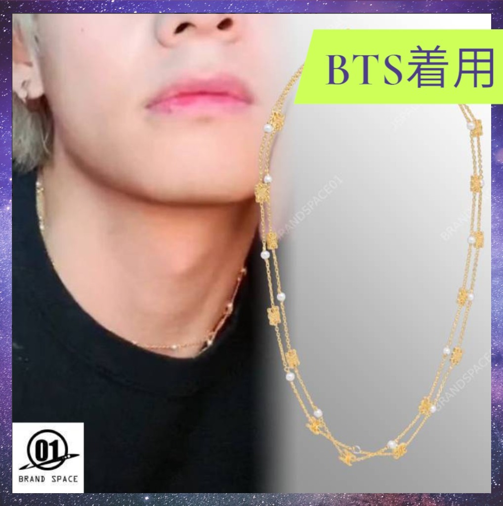 BTS着用【CELINE】トリオンフ パール ダブル ネックレス (CELINE