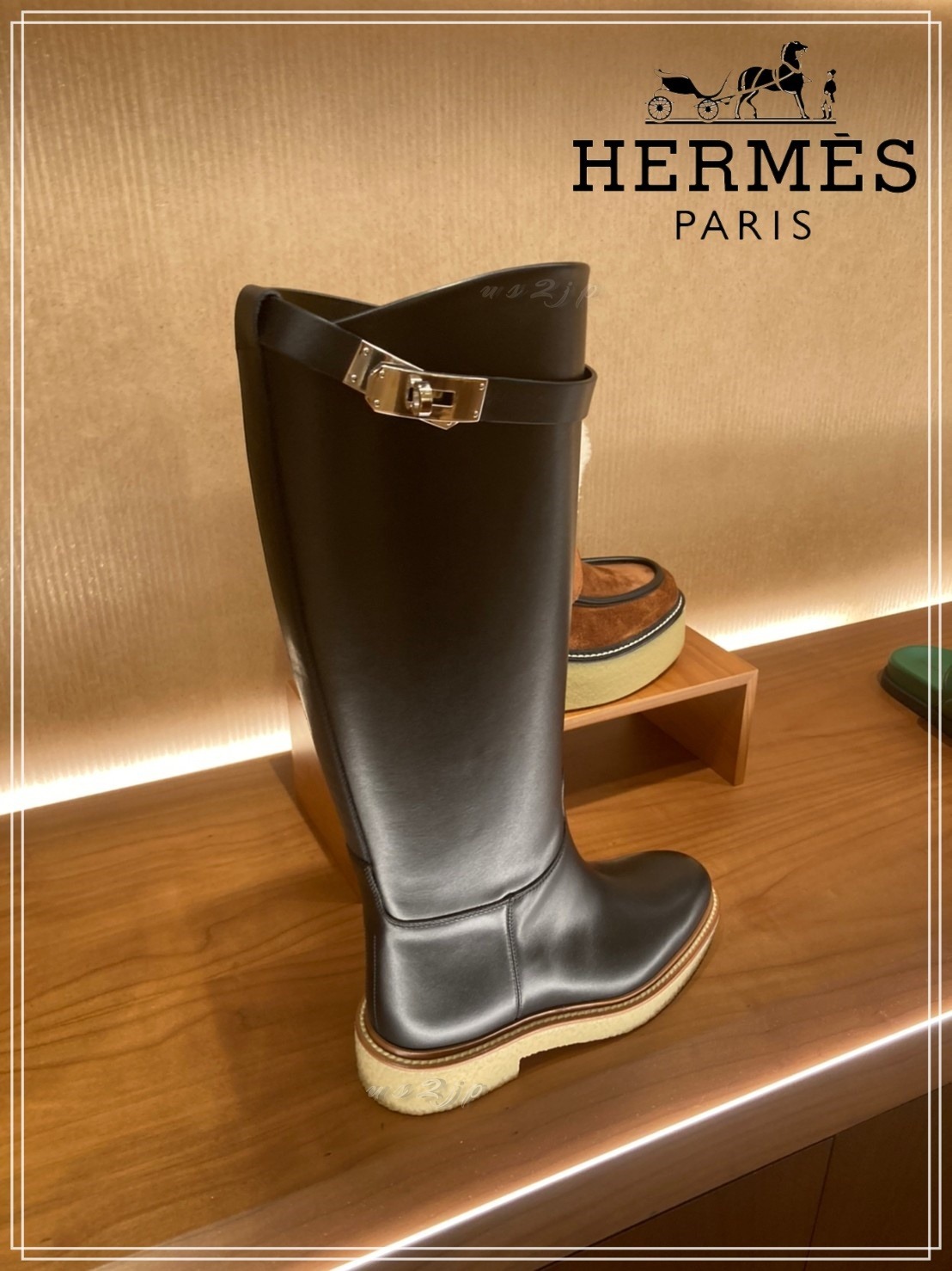 足元からお洒落に♪》 エルメス ハニー ブーツ (HERMES/ロングブーツ