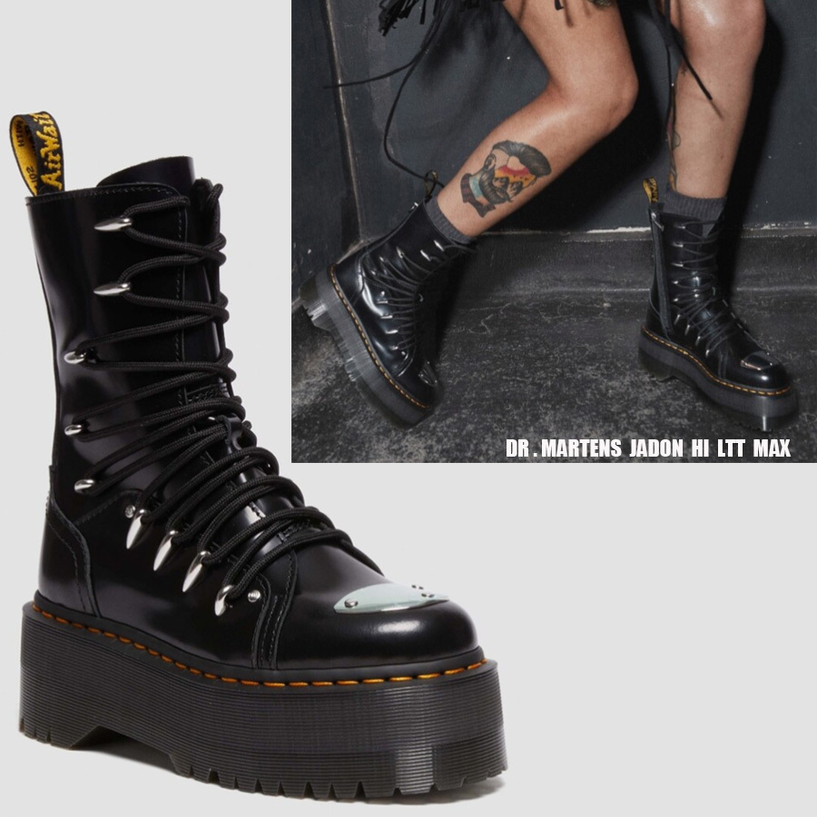 Dr Martens☆JADON HI LTT MAX☆厚底☆ジッパー☆ブラック系 (Dr