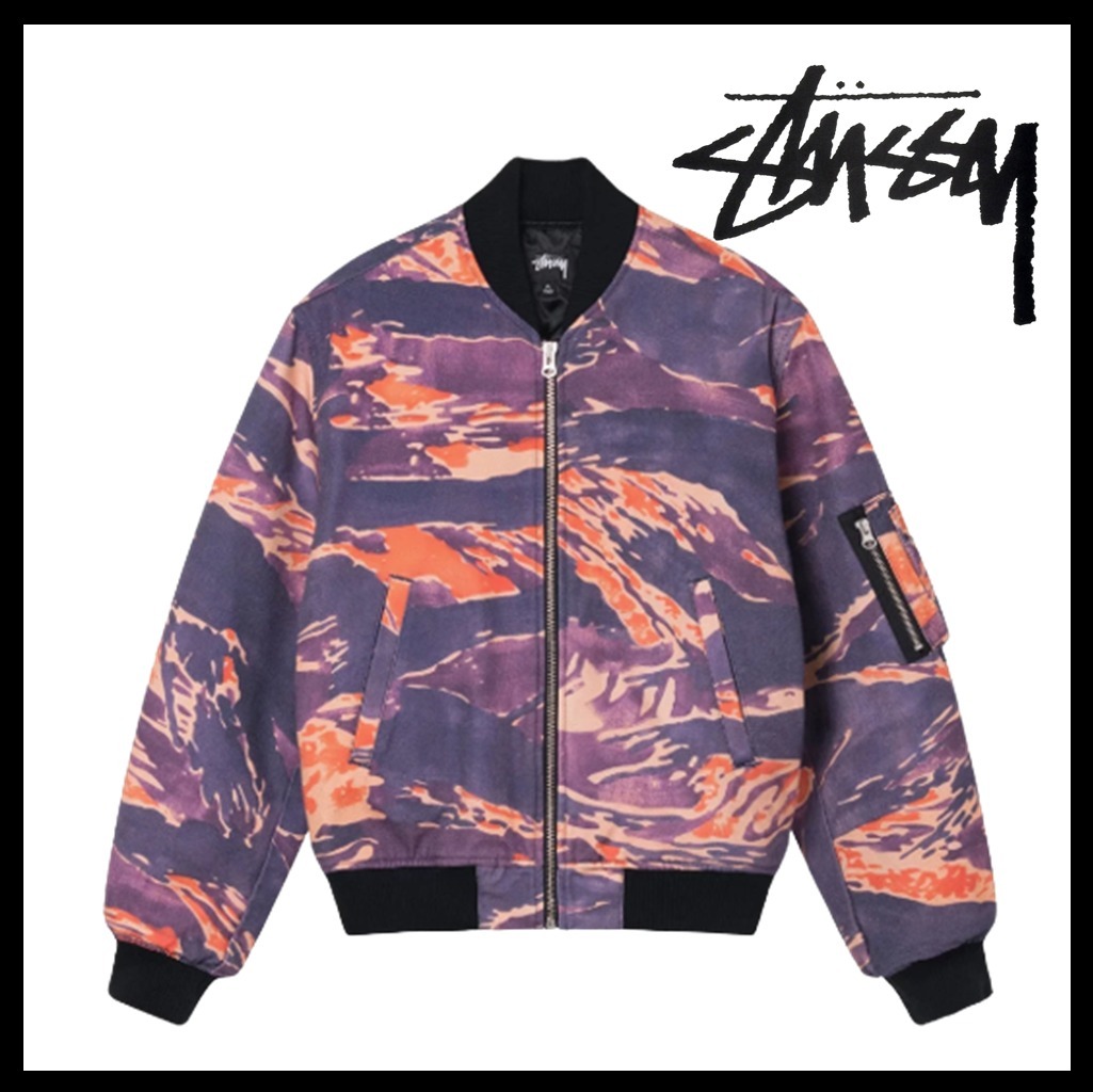 ☆関税込☆Stussy☆Stussy Tigris Canvas Bomber Purple☆ (STUSSY