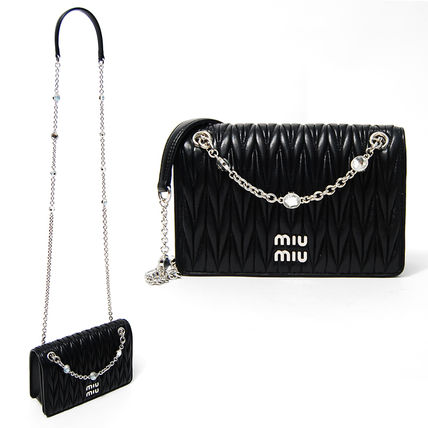 関税負担なし☆MiuMiu ミュウミュウ マテラッセレザーミニバッグ