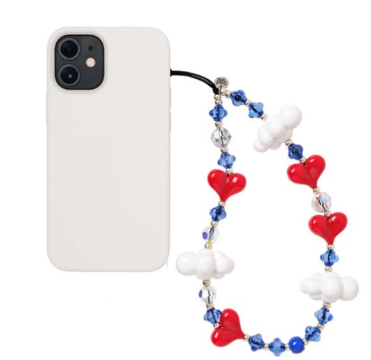 ♢String Ting♢スマホストラップ 雲xハート (String Ting/テック