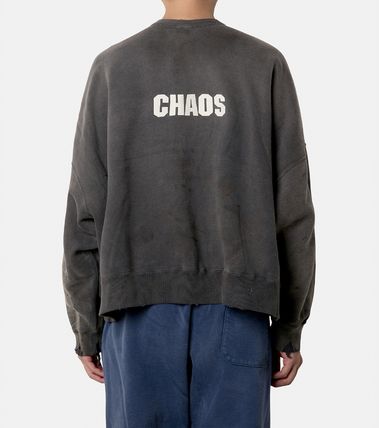 Saint Mxxxxxx CHAOSプリント クルーネック スウェットシャツ (Saint