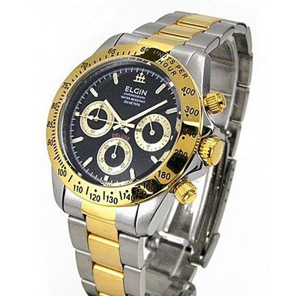 エルジン 時計 メンズ 腕時計 クロノグラフ ダイバー FK1059TG-B