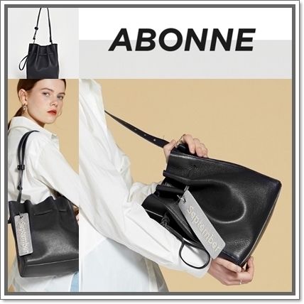 韓国芸能人多数愛用☆ABONNE☆JUDD☆牛革bag (Black) (LE ABONNE